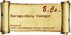Beregszászy Csongor névjegykártya