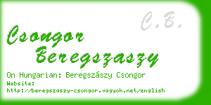 csongor beregszaszy business card